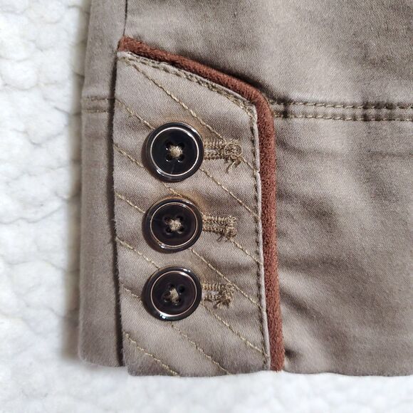 Women's White House Black Market Military Shoulder Front Zip Jacket Size 4 - Picture 11 of 16